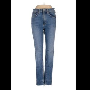 Rag & Bone Mid-Rise Skinny Jeans in Blue